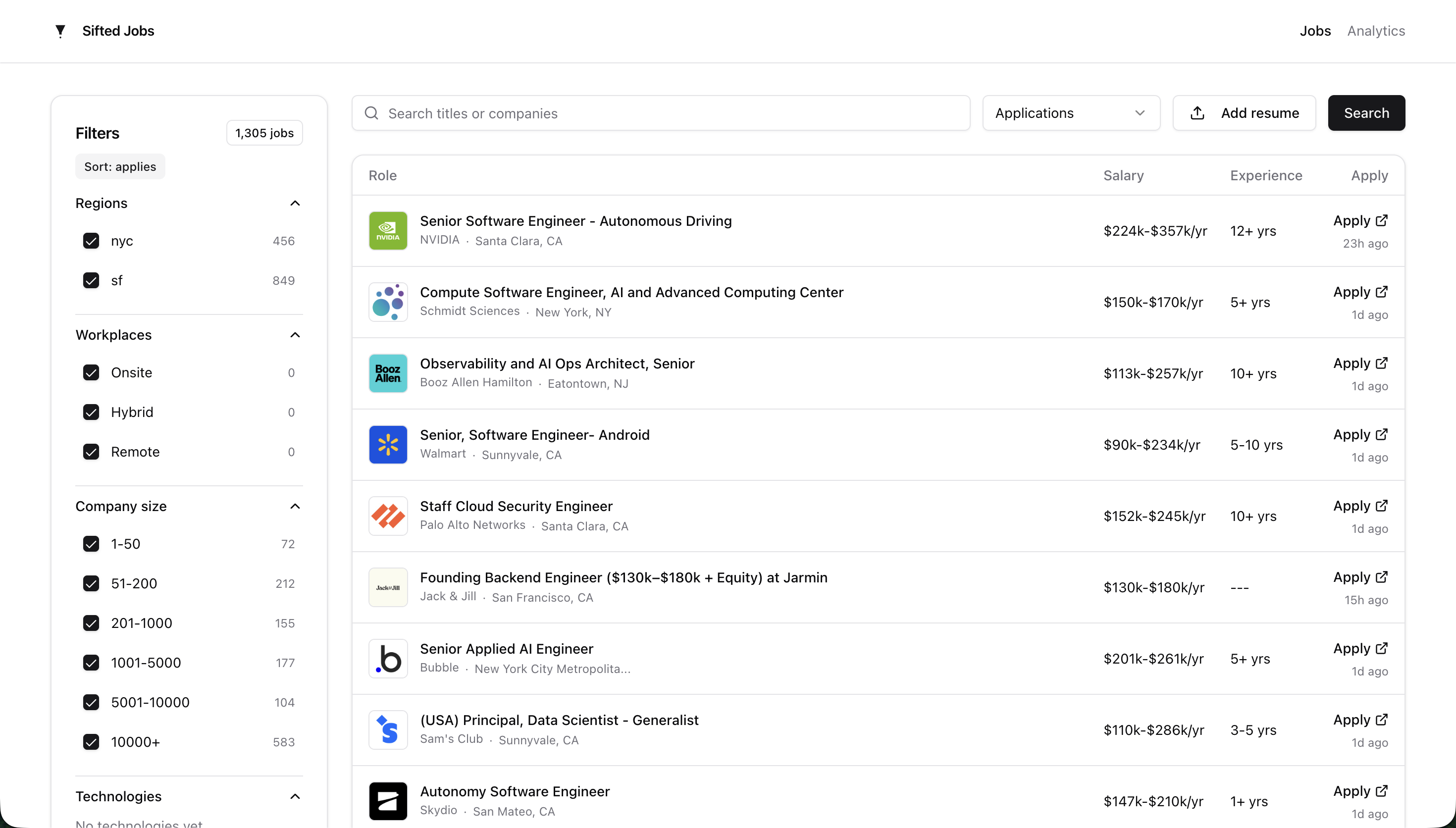 Sifted Jobs